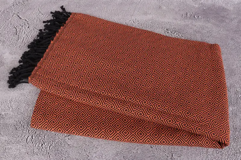 Turkish Towel Beach, Unique Turkish towel with custom embroidery USA, Peshtemal, Absorbent Turkish towel, Summer Gift, 70x40 Cotton Diamond Towel - 6