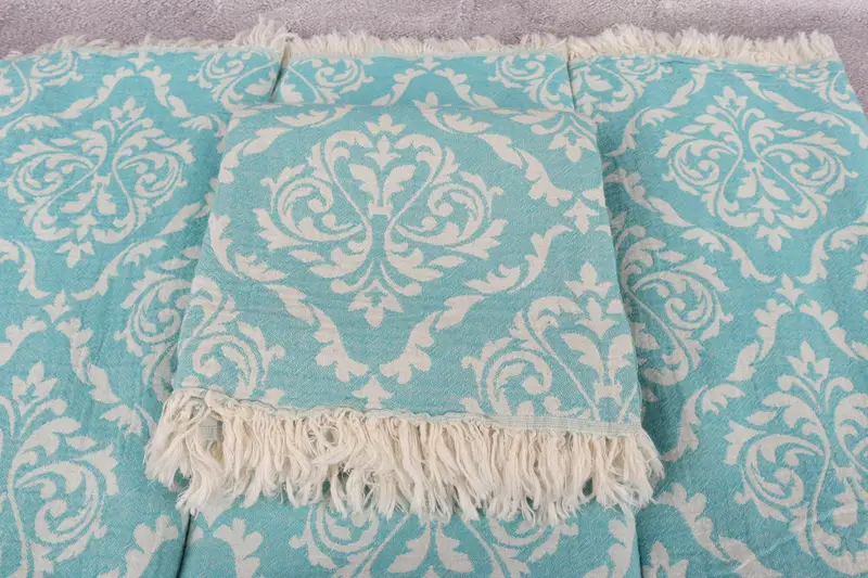Turkish Beach Towel Personalized, Best Friend Christmas Gift, Turkish beach towel, Bath towel, 68x36 Cotton Baroque Towel, Lightweight Turkish towel - 5