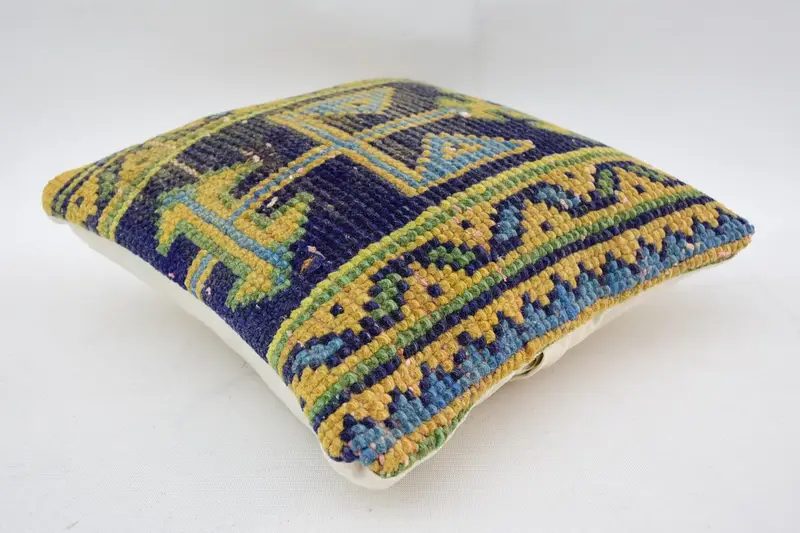 12x12 Beige Cushion, Cushion Cover, Pillow for Sofa, Handwoven Pillow Cover Pillow Cover, Handmade Throw Cushion, Vintage Pillow, Turkish Pillow - 6