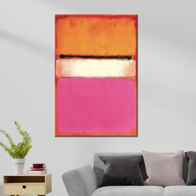 Trendy Boho Pink Canvas Print for Elegant Girl Room Decor