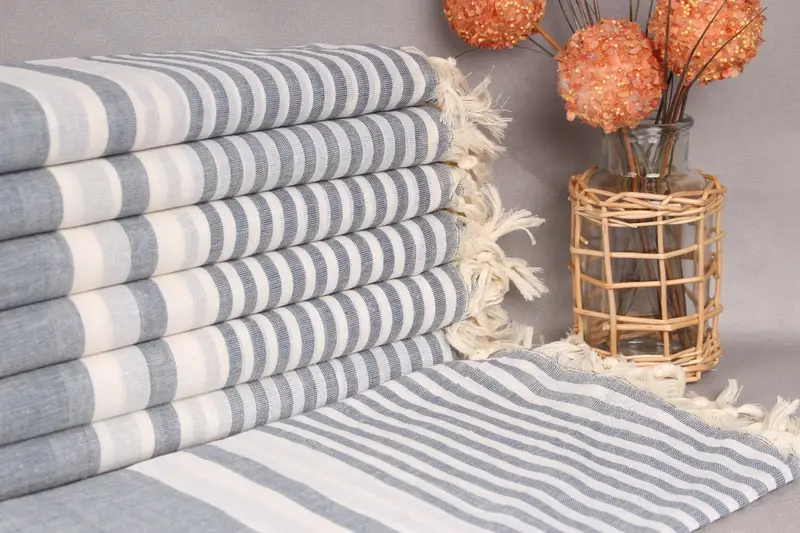 Personalized Wedding Gift, Quick-Dry Beach Towel, 70x40 Cotton Striped Towel, House Warming Gift, Florida Bachelorette Party Favors, Bachelor Gifts - 1