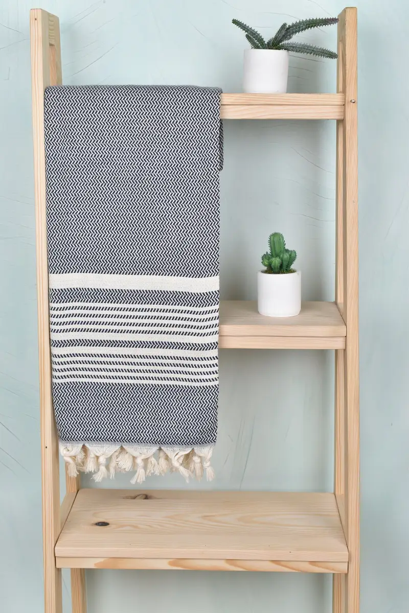 Lightweight towel, Beach Towel Bulk, Birthday Gift, 70x40 Cotton Striped Towel, Absorbent towel, Travel towel, Lightweight Turkish towel for beach - 8