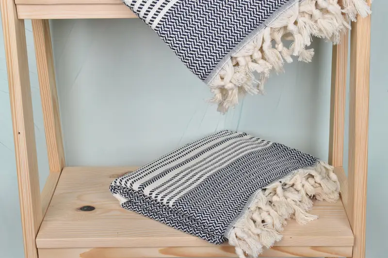 Lightweight towel, Beach Towel Bulk, Birthday Gift, 70x40 Cotton Striped Towel, Absorbent towel, Travel towel, Lightweight Turkish towel for beach - 5