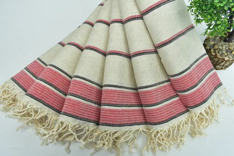 Custom Turkish Towel, Turkish Hand Towel, 40x20 Linen Striped Towel, Boyfriend Gift, Turkish Tea Towel, Turkish Towel Hand Towel, Customized Towels - 4