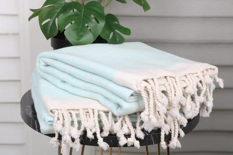 Gifts For Him, Organic Cotton Towel, Custom Wedding Gifts, 70x40 Cotton Herringbone Towel, Monogram Turkish Towel, Travel Towel, Bathroom Towel - 3