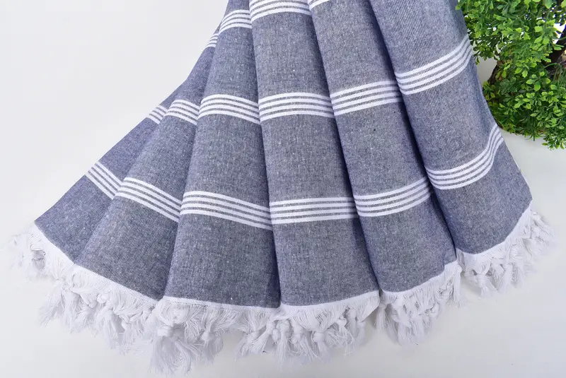 Bachelorette Party Favor, Beach Theme Wedding Gift, Scarf Towel, Summer Gift Ideas, 70x30 Cotton Striped Towel, Bath towel, Soft towel, Travel towel - 4