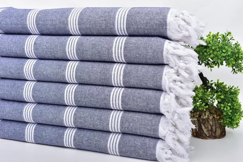 Bachelorette Party Favor, Beach Theme Wedding Gift, Scarf Towel, Summer Gift Ideas, 70x30 Cotton Striped Towel, Bath towel, Soft towel, Travel towel - 3