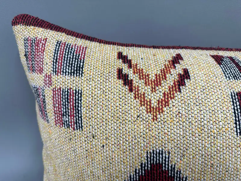 16x36 Yellow Cushion Cover, Designer Throw Pillow Case, Kilim Pillow Cover, Pillow for Sofa, Vintage Kilim Throw Pillow, Pillow - 5