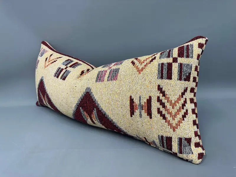 16x36 Yellow Cushion Cover, Designer Throw Pillow Case, Kilim Pillow Cover, Pillow for Sofa, Vintage Kilim Throw Pillow, Pillow - 3