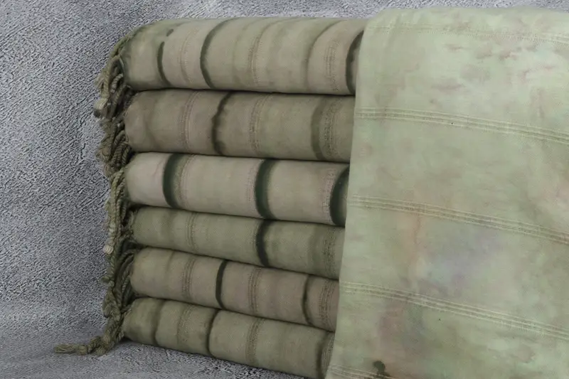 Turkish Towel Khaki Green Cotton, Multi-Purpose, 38x63 Inches