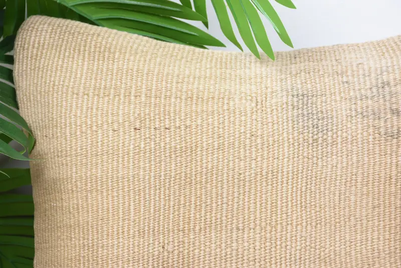 Pillow, Vintage Kilim Throw Pillow, Gift Pillow, 14x14 Beige Pillow, Designer Throw Pillow, Pillow for Sofa, Meditation Pillow Case - 2
