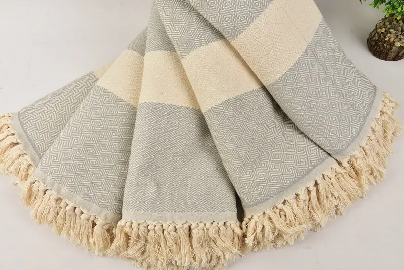Custom Blanket, Bachelorette Large Towel, 92x80 Cotton Diamond Towel, Bedspread, Bedspread Quenn, Turkish Blanket, Family Gift Basket - 4