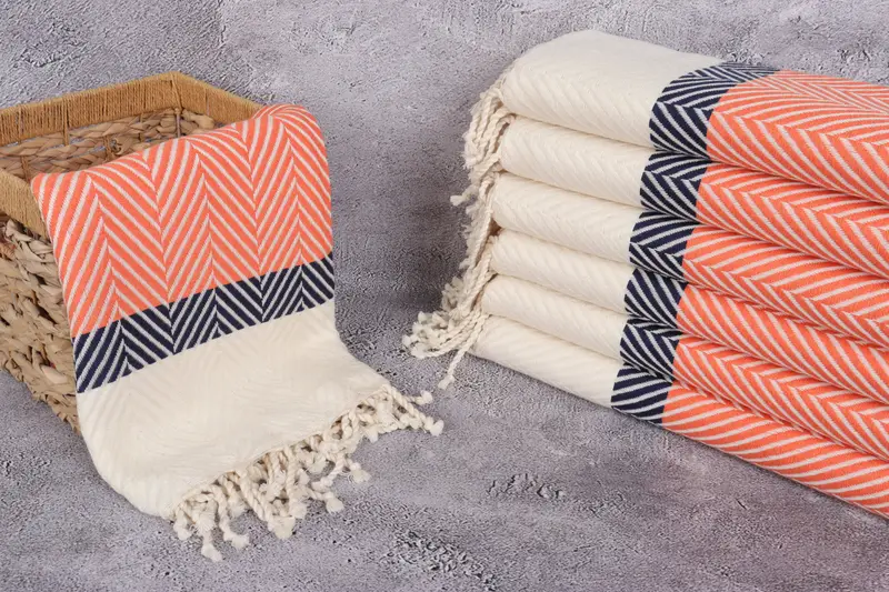 Turkish Towel USA, Bachelorette Party Decorations, 84x40 Cotton Striped Towel, Beach towel, Decorative Towel, Personalized Wedding Gift For Couple - 2