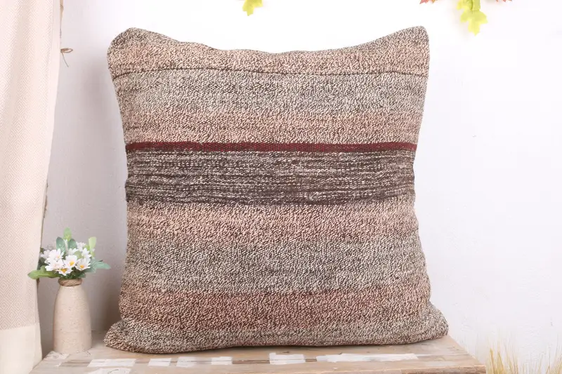 Indoor Pillow Case, Interior Designer Pillow, Natural Cushion, Antique Pillows, Pillow for Sofa, 28x28 White Pillow Sham, Pillow Sham - 2