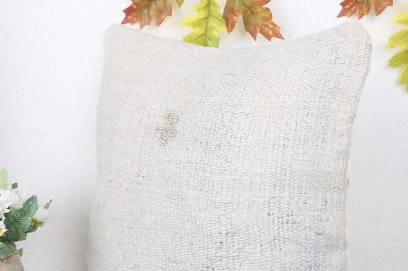 Handmade Kilim Cushion, Decorative Throw Cushion Case, Cushion, Handmade Throw Cushion, 16x16 White Pillow Case, Turkish Pillow, Kilim Cushion Sham - 5