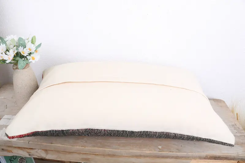 Accent Throw Cushion, Outdoor Throw Pillow Sham, Pillow for Sofa, Pillow, 12x20 Red Pillow Case, Pillow for Couch, Ethnical Kilim Rug Pillow - 7