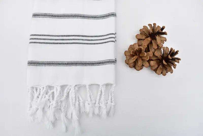 Turkish Towel Hand Towel, Monogram Kitchen Towel, 40x24 Cotton Striped Towel, Boyfriend Gift, Kitchen Towel, Xmas Gifts, Family Gift, Summer Towel - 8