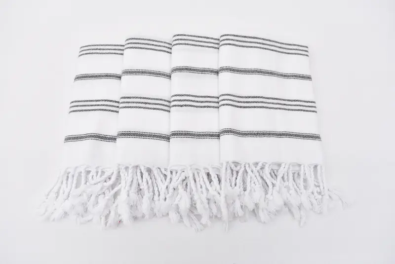 Turkish Towel Hand Towel, Monogram Kitchen Towel, 40x24 Cotton Striped Towel, Boyfriend Gift, Kitchen Towel, Xmas Gifts, Family Gift, Summer Towel - 3