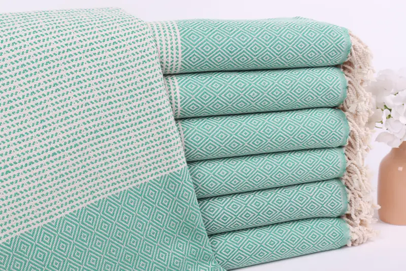 Türk Hamam Havlusu Monogram Plaj Havlusu, 40x71 İnç