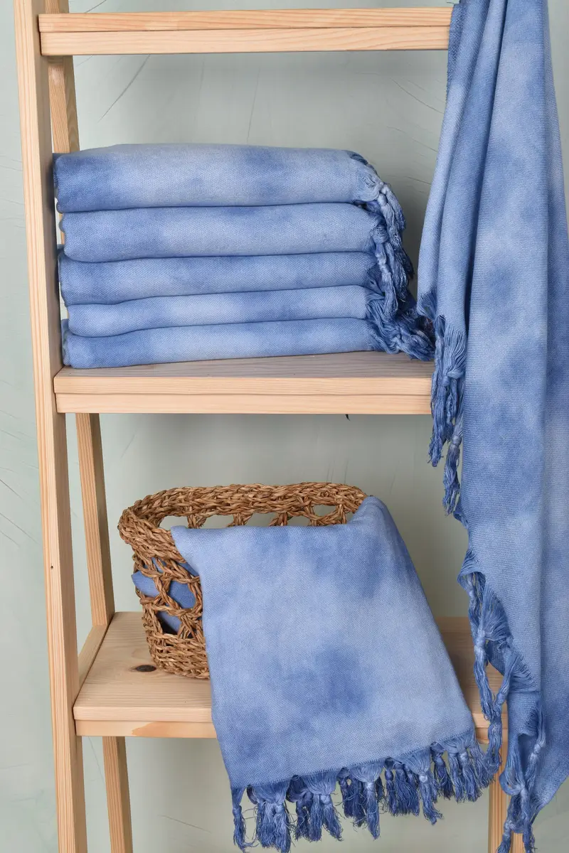 Summer Gift Ideas, 64x40 Cotton Tie Dye Towel, Lightweight Turkish towel, Baby Boy Gift, Gifts For Him, Monogram Beach Towel, Turkish Bath Towel Set - 4