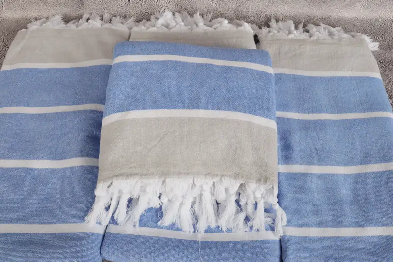 68x40 Cotton Striped Terry Towel, Handmade Turkish Towel, Lightweight Turkish towel, Personalized Bridesmaid Gift, Gift For Him, Peshtemal - 4