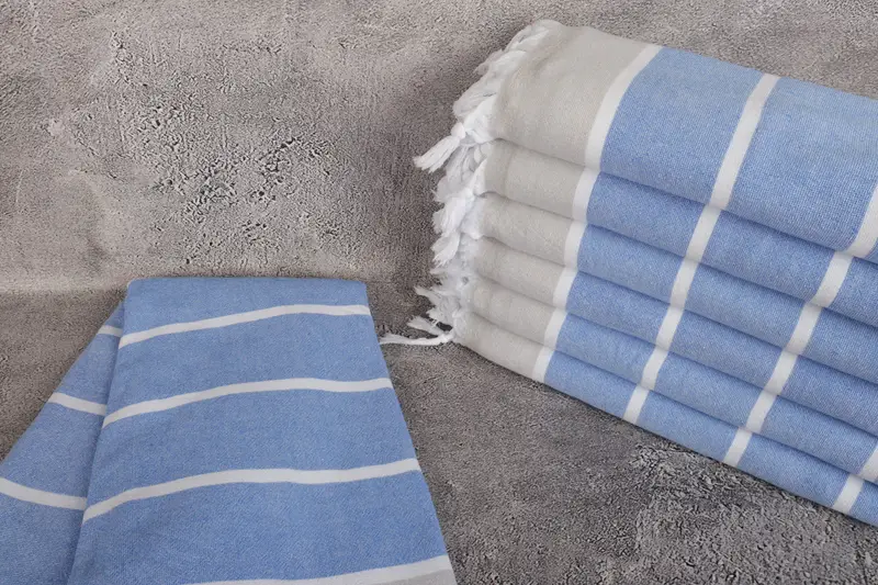 68x40 Cotton Striped Terry Towel, Handmade Turkish Towel, Lightweight Turkish towel, Personalized Bridesmaid Gift, Gift For Him, Peshtemal - 2