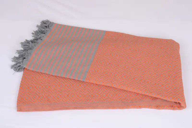 Bridesmaid Gifts, 104x80 Cotton Diamond Towel, Embroidery Bedspread, Turkish Throw Blanket, Housewarming Gift, Turkish Cotton Blanket, Throw Blanket - 8