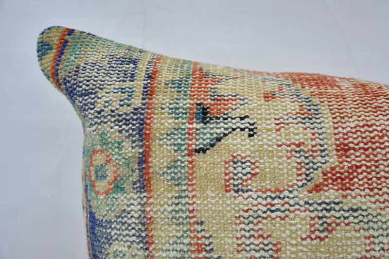 Designer Throw Cushion, Boho Pillow Sham Cover, Cushion, Patio Pillow Sham, Vintage Kilim Pillow, Antique Pillows, 32x32 Beige Cushion Cover - 2