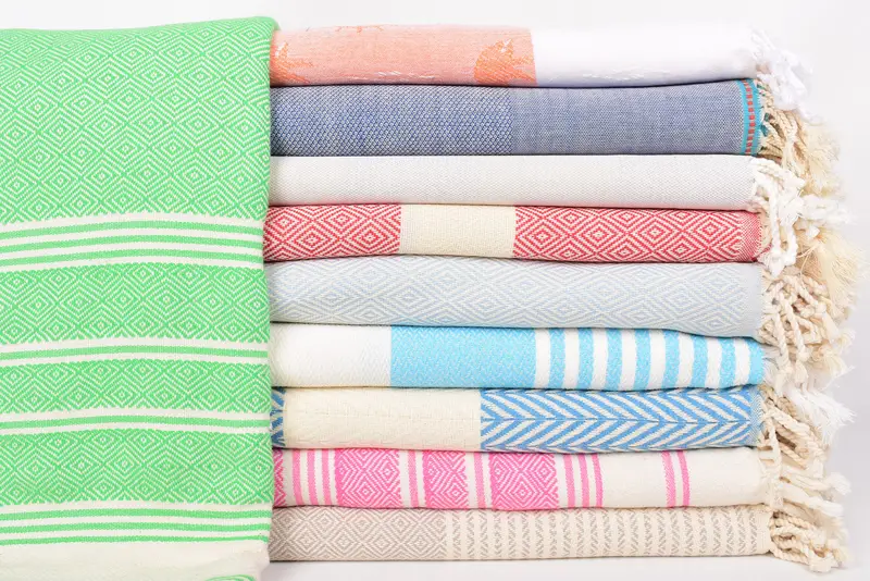Memorial Gift, Fouta towel, 70x40 Cotton Set of 10 Towel, Thin and lightweight Turkish peshtemal, Bridesmaid Gift, Monogrammed Beach Towel - 3