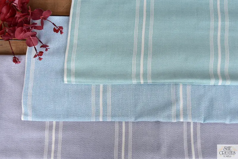 Monogram Beach Towel, Sand-free towel, Luxury Turkish Bath Towel, House Warming Gift, Lightweight towel, Yoga Towel, 60x38 Cotton Striped Towel - 4