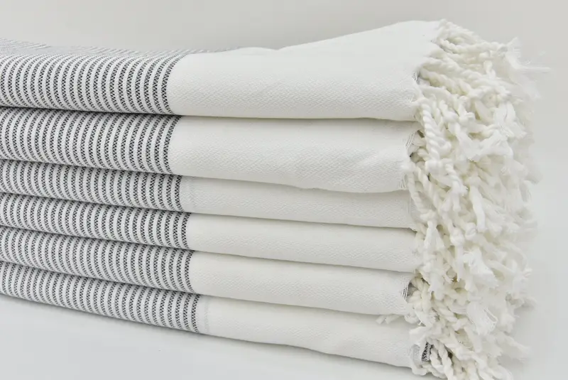 Bachelor Party Favors, Best Beach Towel, Turkish Towel Set, Bachelorette Gifts, 70x40 Cotton Striped Towel, Best Wedding Gift, Hammam towel - 2
