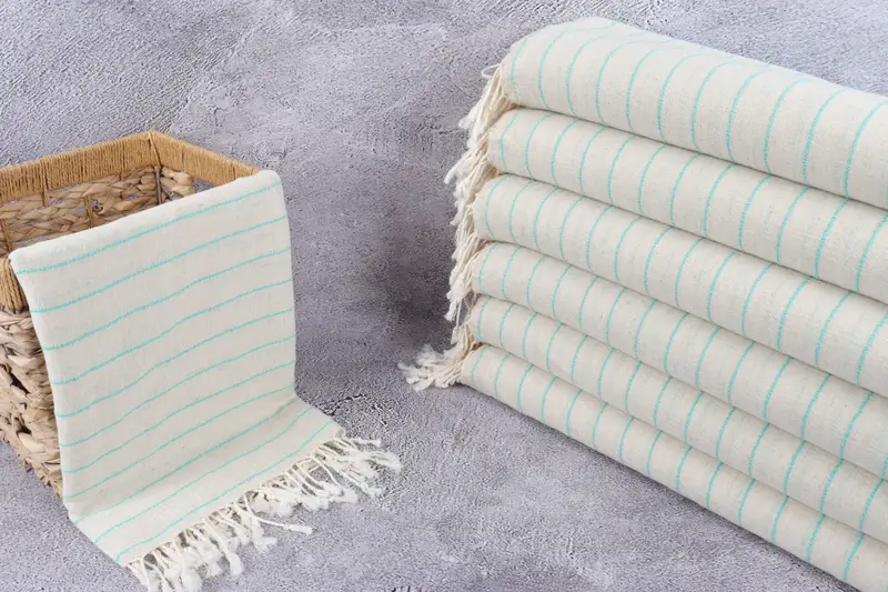 Bachelorette Party Gift, 70x38 Cotton Striped Towel, Pool Towels, Wedding Shower Gift, Wedding Hand Made Gift, Sand-resistant towel, Travel towel - 3