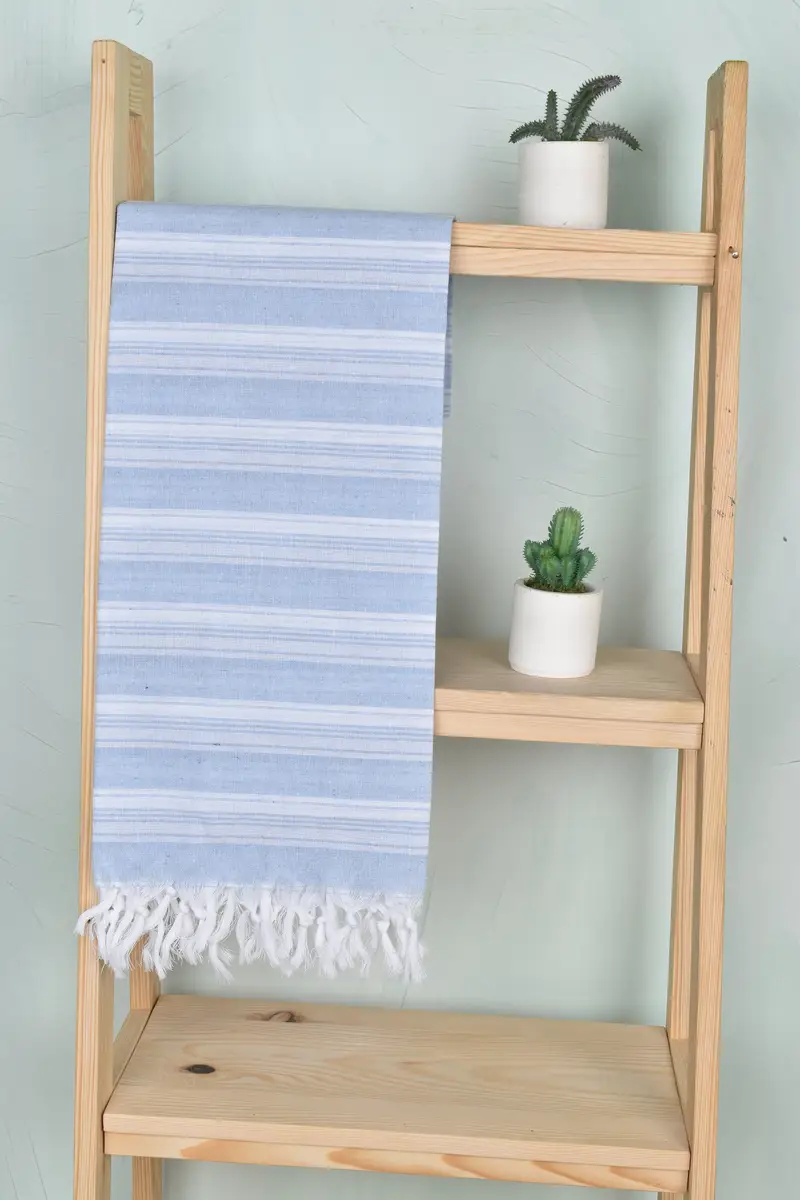 Organic Turkish towel, 70x40 Cotton Striped Towel, Wedding Gift, Bachelor Gift, Unique Turkish towel with custom embroidery USA, Summer Gift - 8
