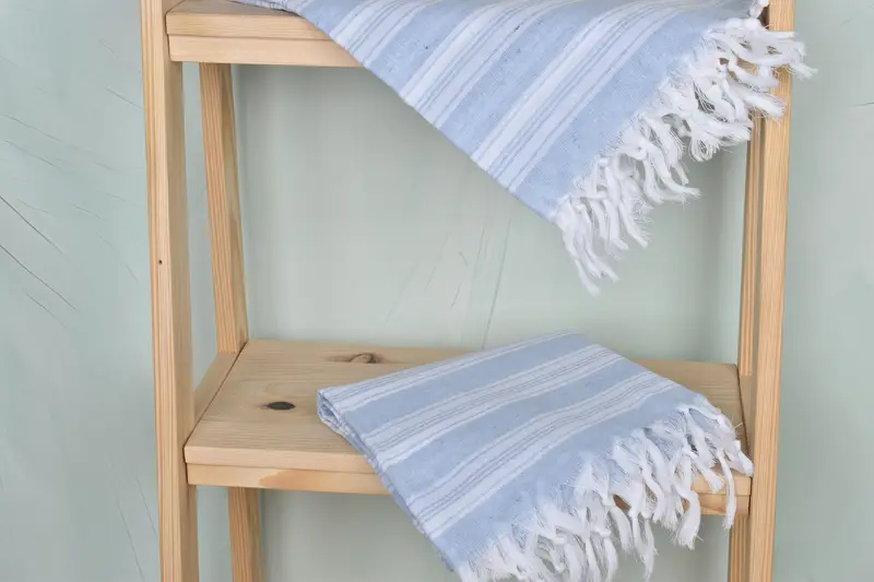 Organic Turkish towel, 70x40 Cotton Striped Towel, Wedding Gift, Bachelor Gift, Unique Turkish towel with custom embroidery USA, Summer Gift - 5