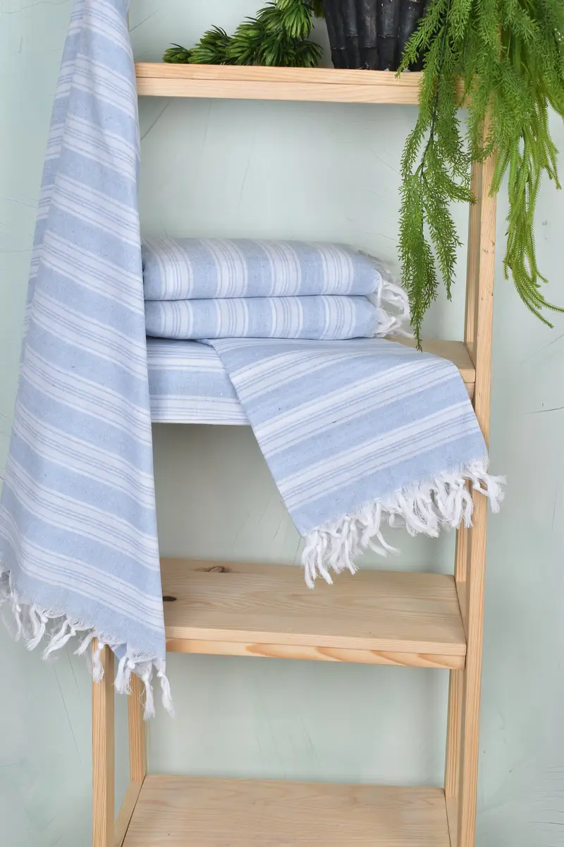 Organic Turkish towel, 70x40 Cotton Striped Towel, Wedding Gift, Bachelor Gift, Unique Turkish towel with custom embroidery USA, Summer Gift - 6