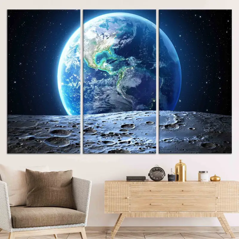 Bezaubernde Sternenhimmel-Leinwand: Kunstdruck mit Nachtansicht