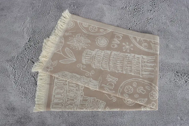 Monogrammed Hand Towel, Personalized Kitchen Towel, Personalized Hand Towel, 28x20 Cotton Italian Symbols Design Towel, Best Friend Christmas Gift - 7