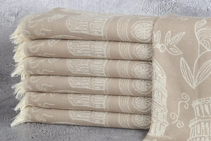 Monogrammed Hand Towel, Personalized Kitchen Towel, Personalized Hand Towel, 28x20 Cotton Italian Symbols Design Towel, Best Friend Christmas Gift - 2
