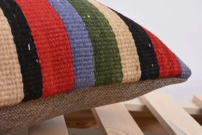 Pillow for Couch, Ethnical Kilim Rug Pillow, Kilim Rug Pillow Case, Cozy Throw Cushion Cover, Turkish Kilim Pillow, Cushion, 12x24 Blue Pillow - 7
