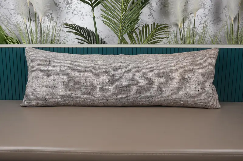 Handgefertigtes besticktes Southwestern-Wurfkissen, vielseitiges 16x48-Leinenkissen