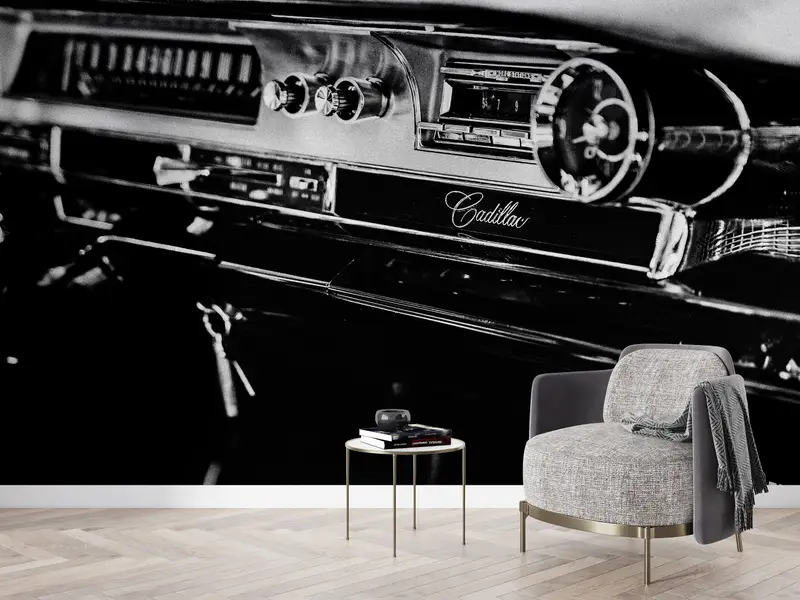 Vintage Cadillac Duvar Kağıdı: Zarif Mekanlar için Klasik Araba Baskısı