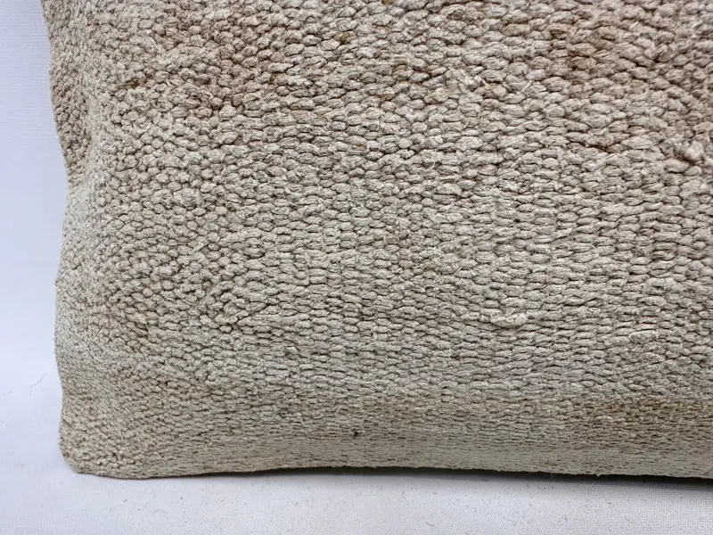 Turkish Corner Cushion Cover, Sofa Bolster Cushion Case, Pillow Case, Vintage Pillow, Gift Pillow, Kilim Cushion Sham, 12x20 Beige Pillow Case - 2