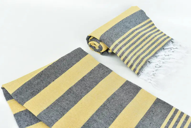 Handmade Turkish hammam towel, Hammam towel, Wedding Favors, Monogrammed Turkish Towel, Embroidery Towels, Handmade Gift, 70x40 Cotton Striped Towel - 7