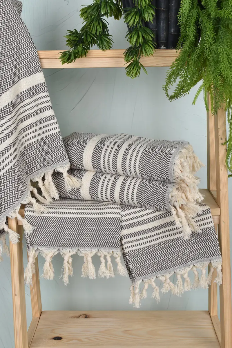 40x18 Cotton Striped Towel, Turkish Tea Towel, Personalized Kitchen Towel, Custom Wedding Gifts, Spa Towel, Gift For Best Friend, Custom Hand Towel - 6
