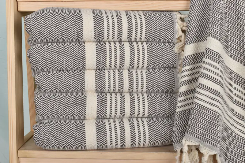 40x18 Cotton Striped Towel, Turkish Tea Towel, Personalized Kitchen Towel, Custom Wedding Gifts, Spa Towel, Gift For Best Friend, Custom Hand Towel - 2