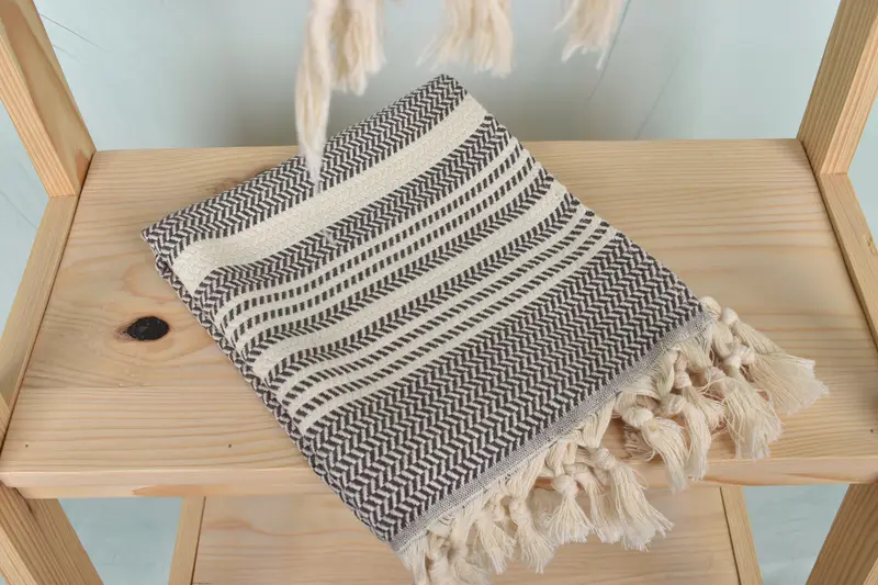 40x18 Cotton Striped Towel, Turkish Tea Towel, Personalized Kitchen Towel, Custom Wedding Gifts, Spa Towel, Gift For Best Friend, Custom Hand Towel - 5