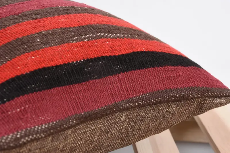 Wholesale Cushion Case, Kilim Cushion Sham, 12x12 Red Pillow, Interior Designer Pillow, Ethnical Kilim Rug Pillow, Indoor Pillow, Cushion Case - 7