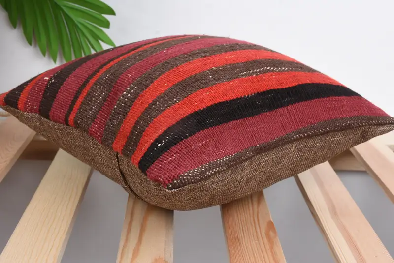 Wholesale Cushion Case, Kilim Cushion Sham, 12x12 Red Pillow, Interior Designer Pillow, Ethnical Kilim Rug Pillow, Indoor Pillow, Cushion Case - 6