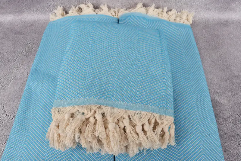 Bridesmaid Gifts, 84x68 Cotton Zig zag Towel, Personalized Blanket, Throw Blanket Couch, Wedding Gift Customized Blanket, Customized Throw Blankets - 4