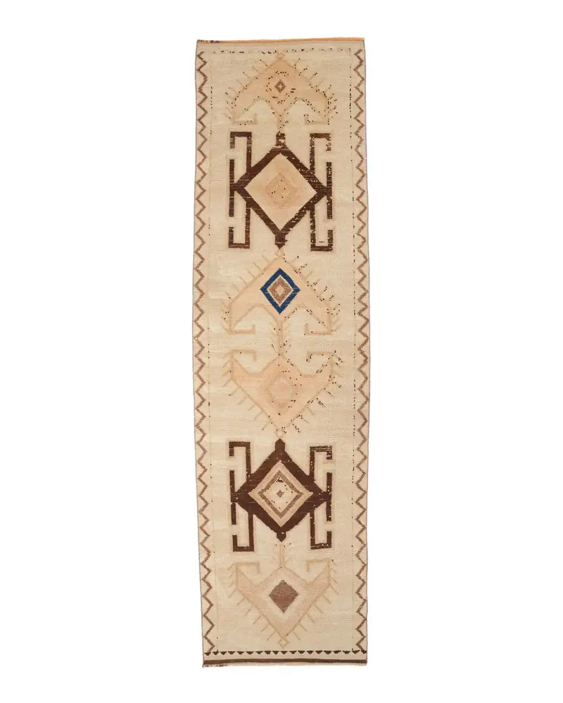 Beige Camouflage Rug, 3.4x12.8 ft Chic Decor